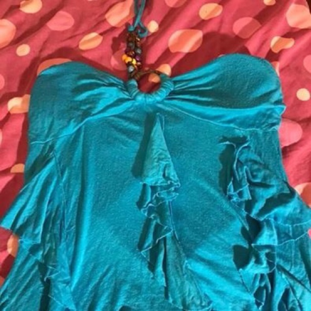 Blue Halter Top